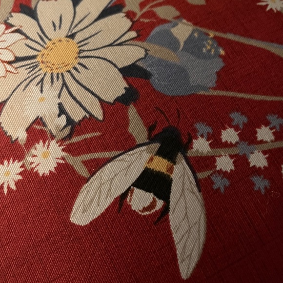 Hampton Bay Red Bee Floral Indoor/Outdoor Accent Pillow - Picture 16 of 16